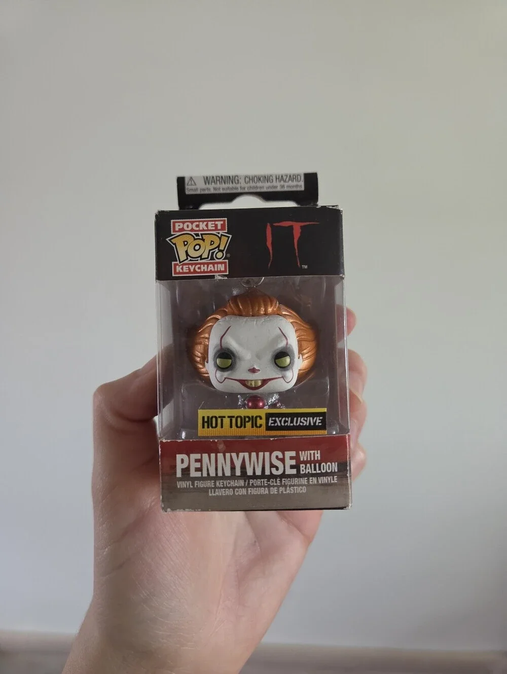 New Funko IT Pocket POP! Pennywise Keychain Hot Topic Exclusive